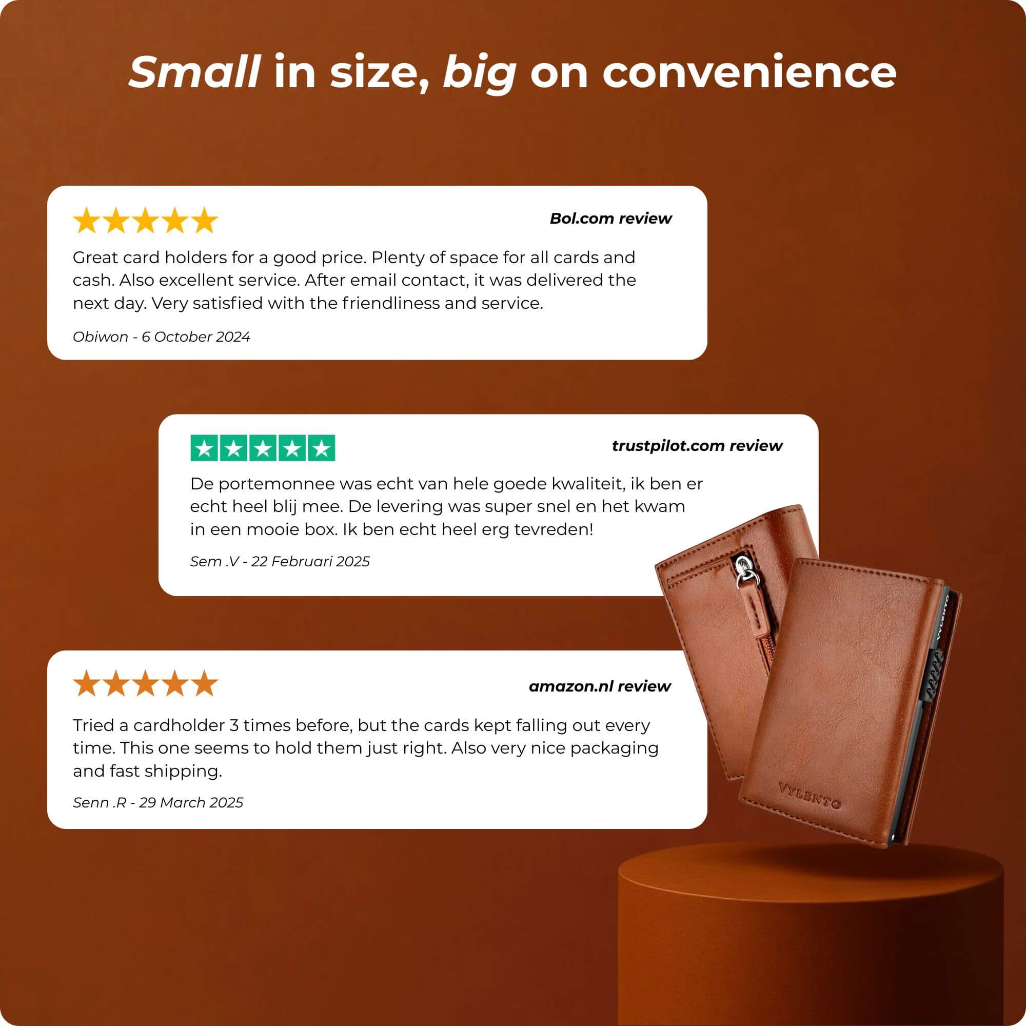 Expedition Card Holder Cognac Brown