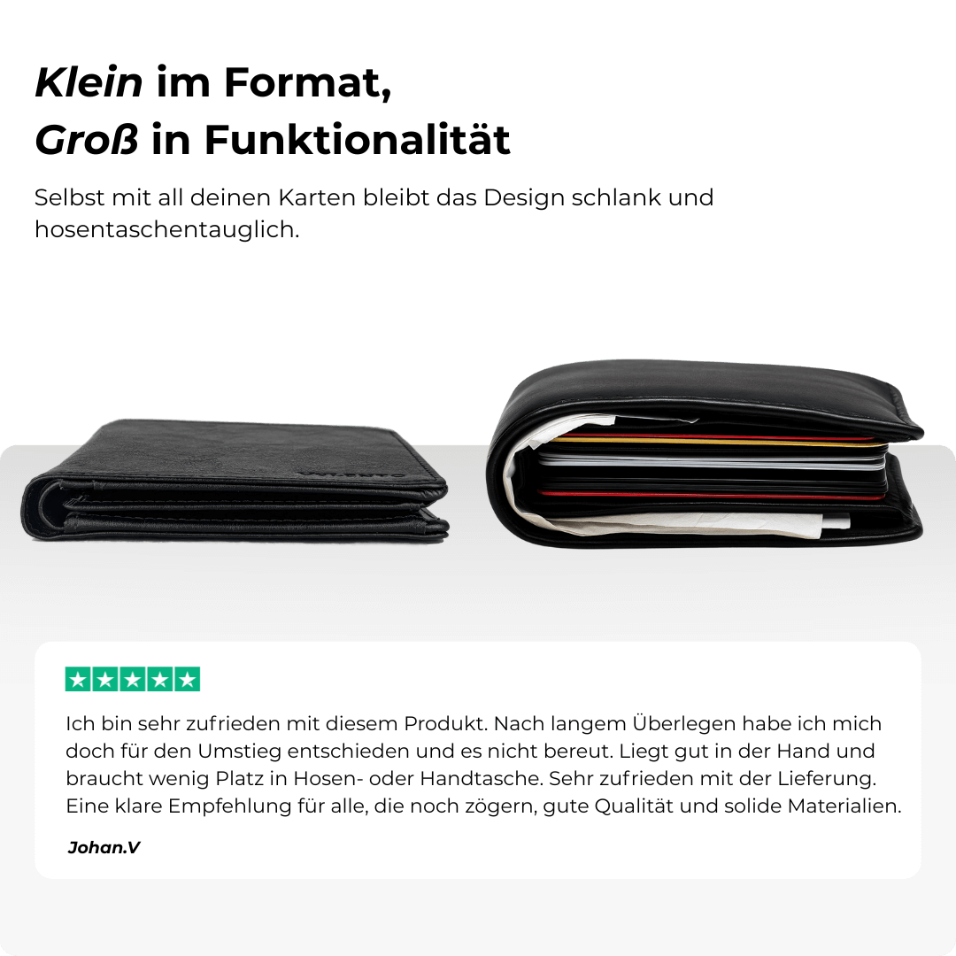 Venture Geldbörse Mattschwarz