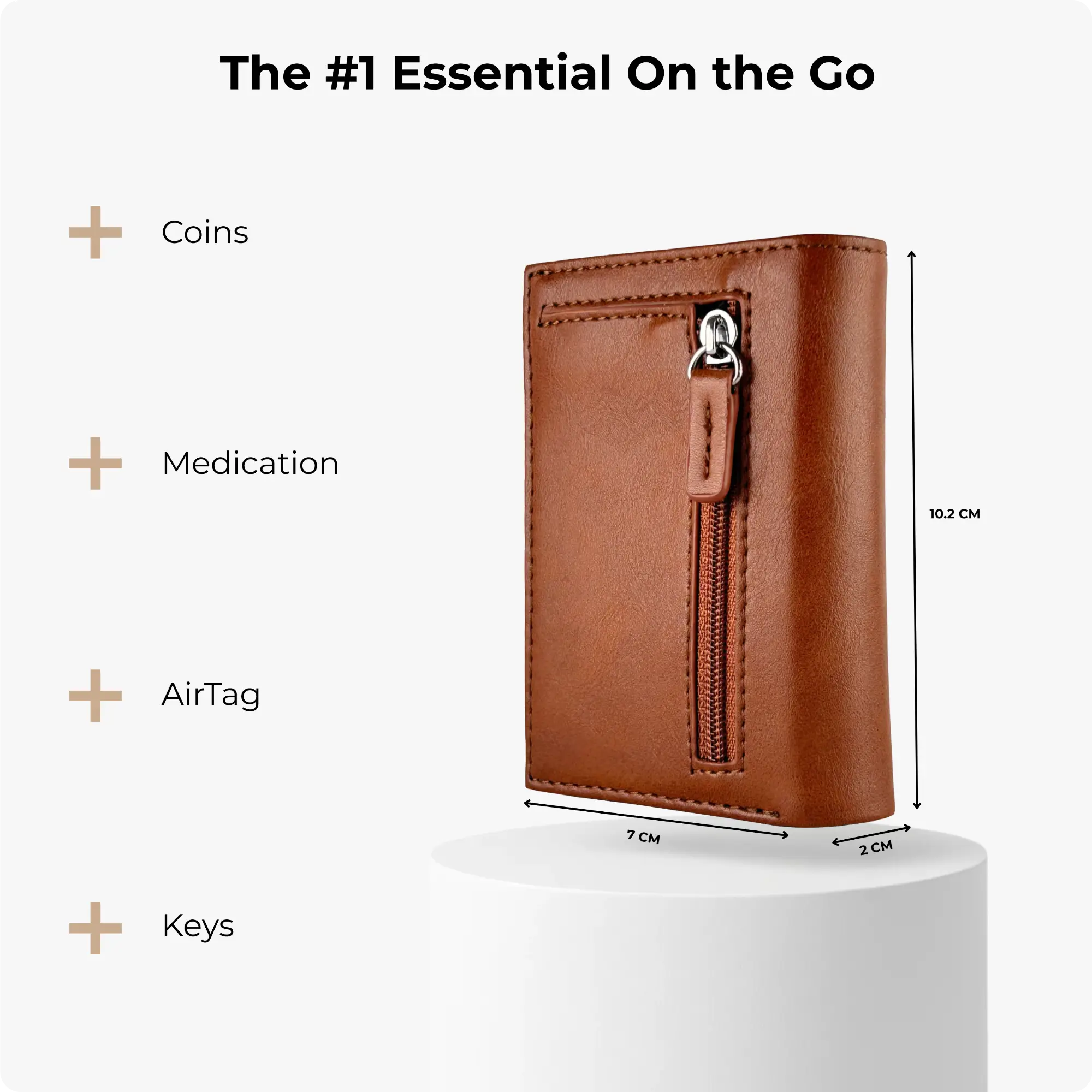 Expedition Card Holder Cognac Brown