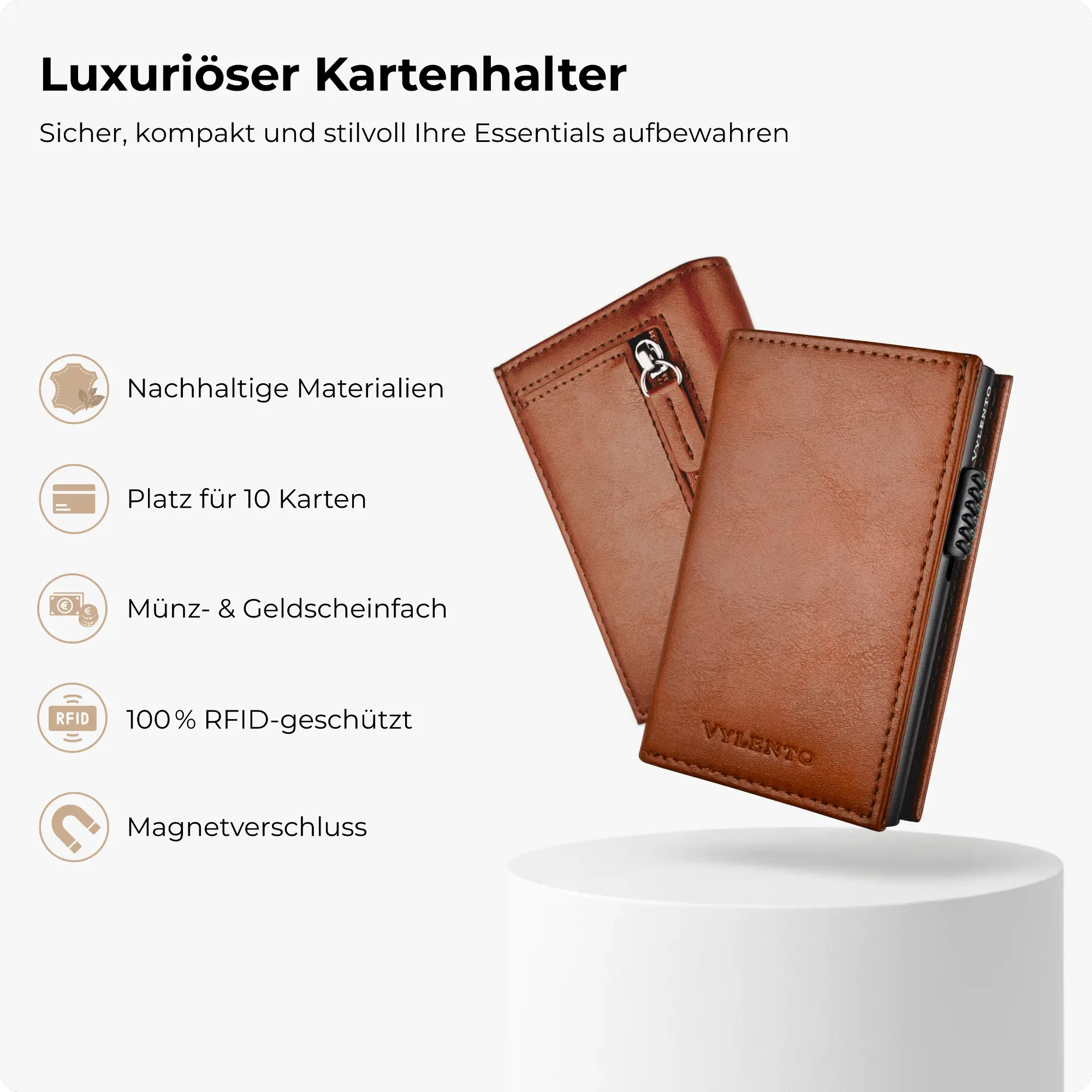 Discovery Kartenetui Cognac Braun