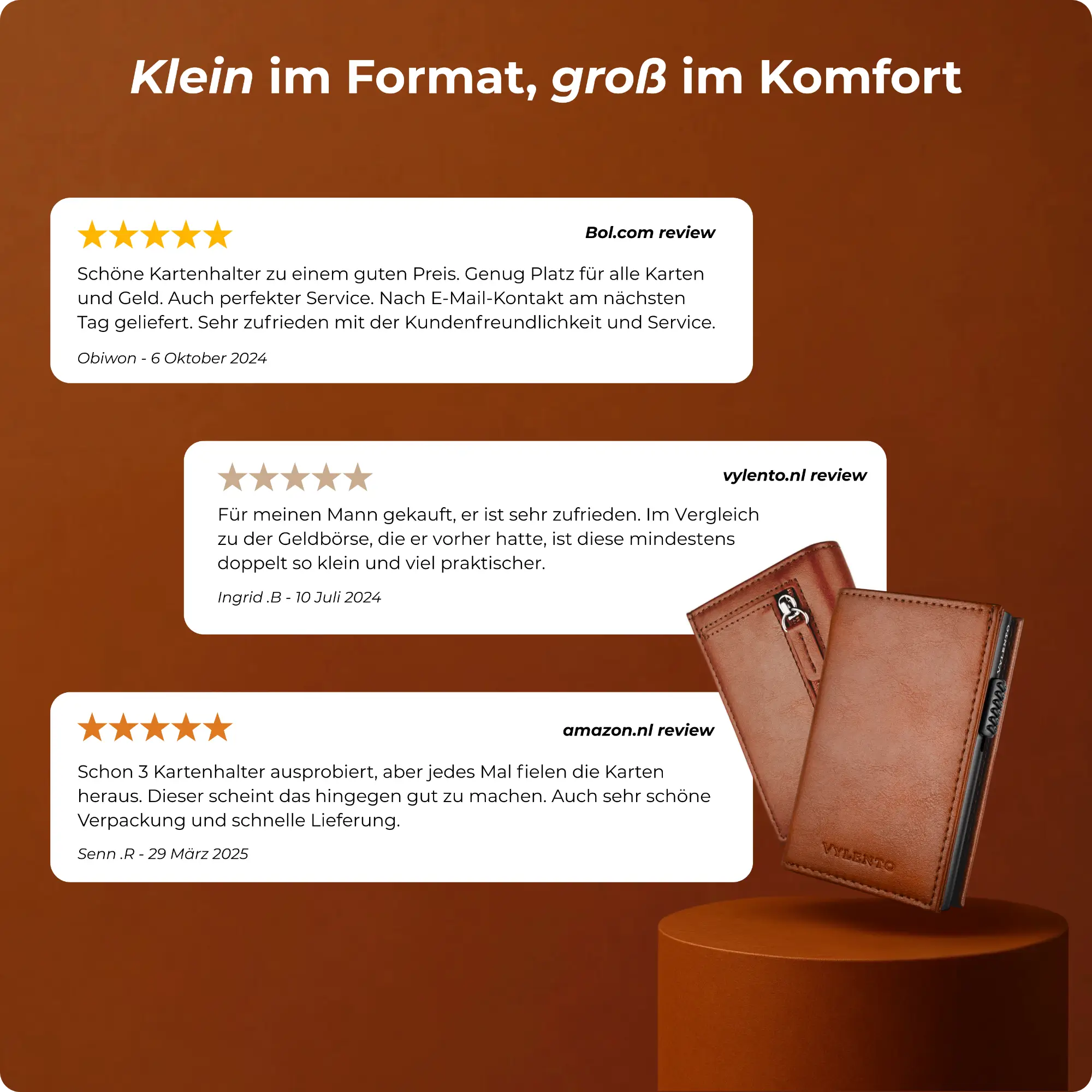 Discovery Kartenetui Cognac Braun