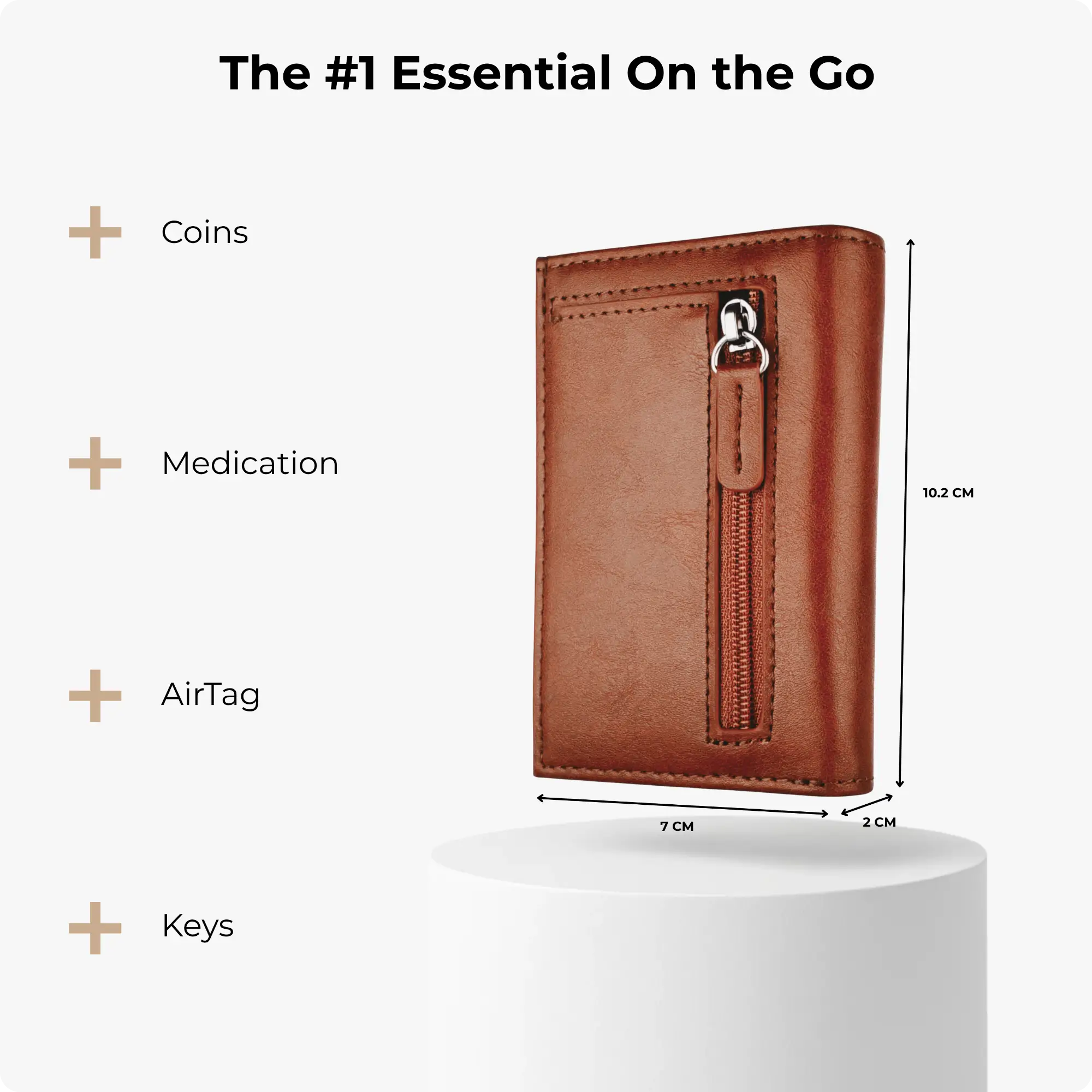 Discovery Card Holder Cognac Brown
