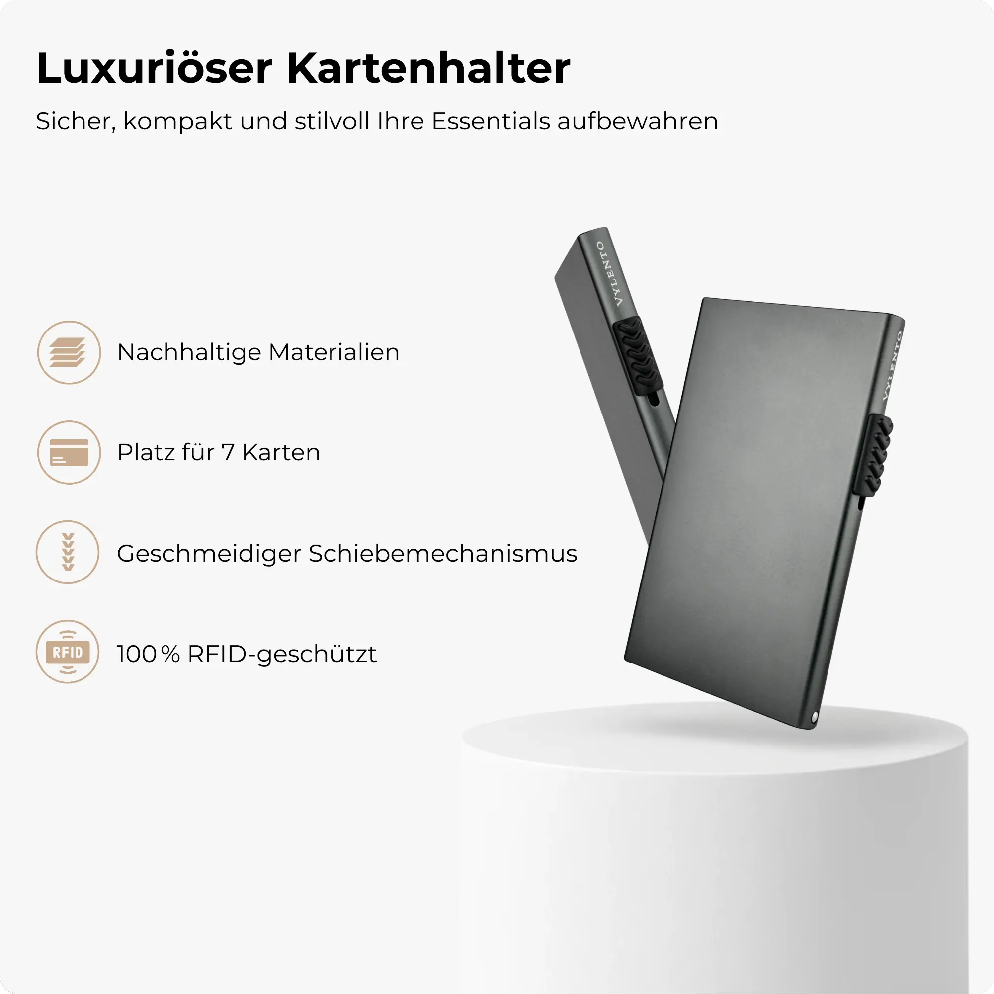 Explore Kartenetui Titangrau