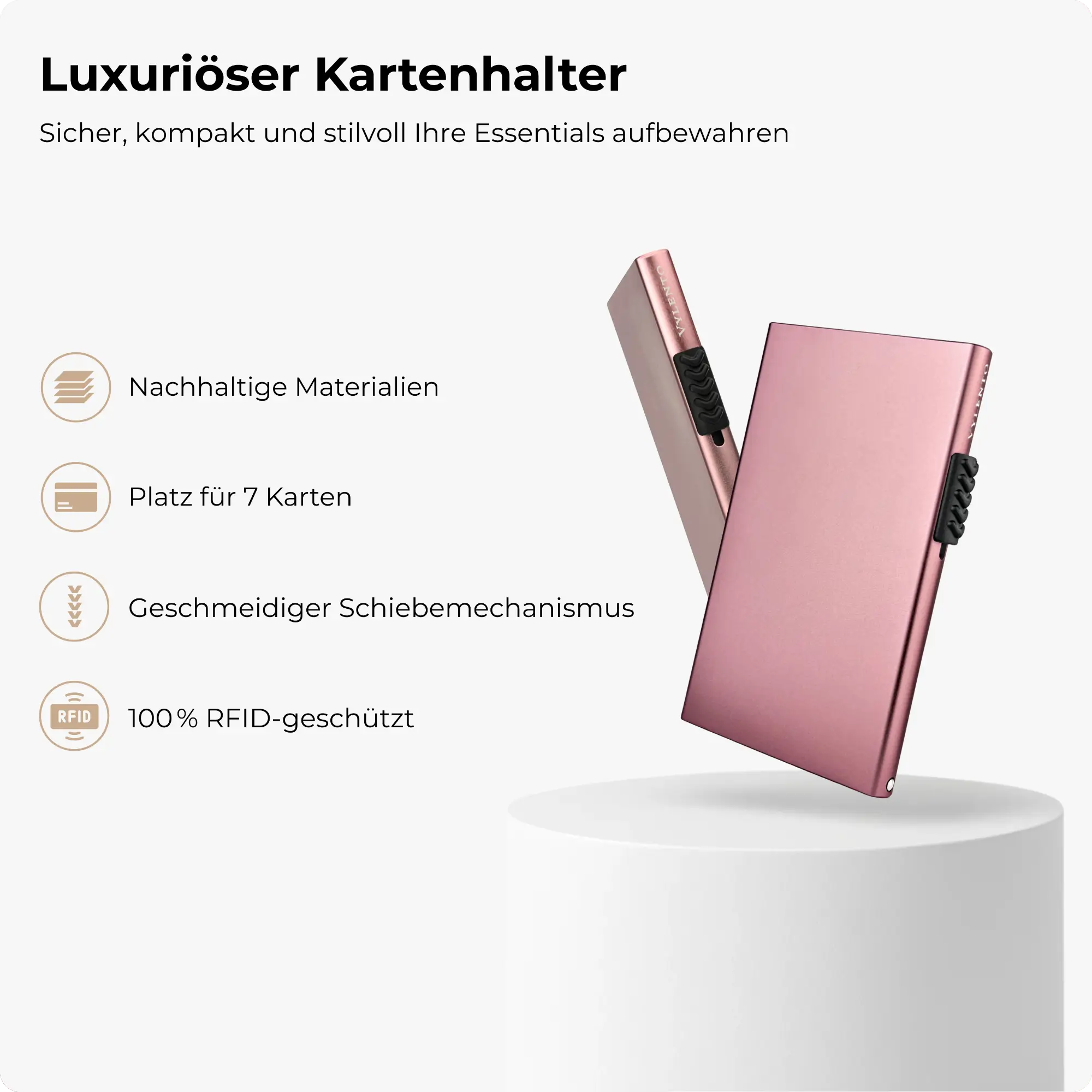 Explore Kartenetui Roségold