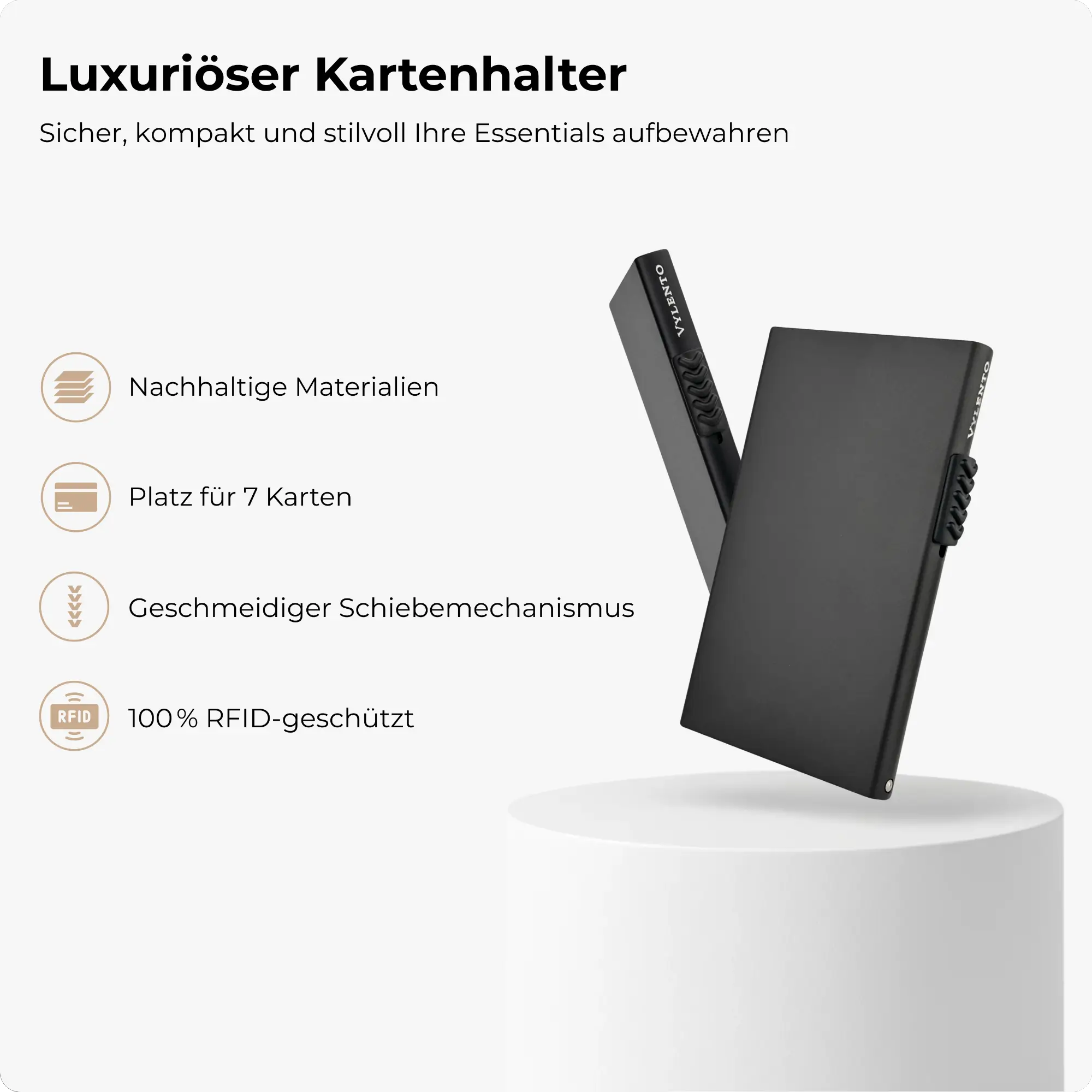 Explore Geldbörse - Metall schwarz