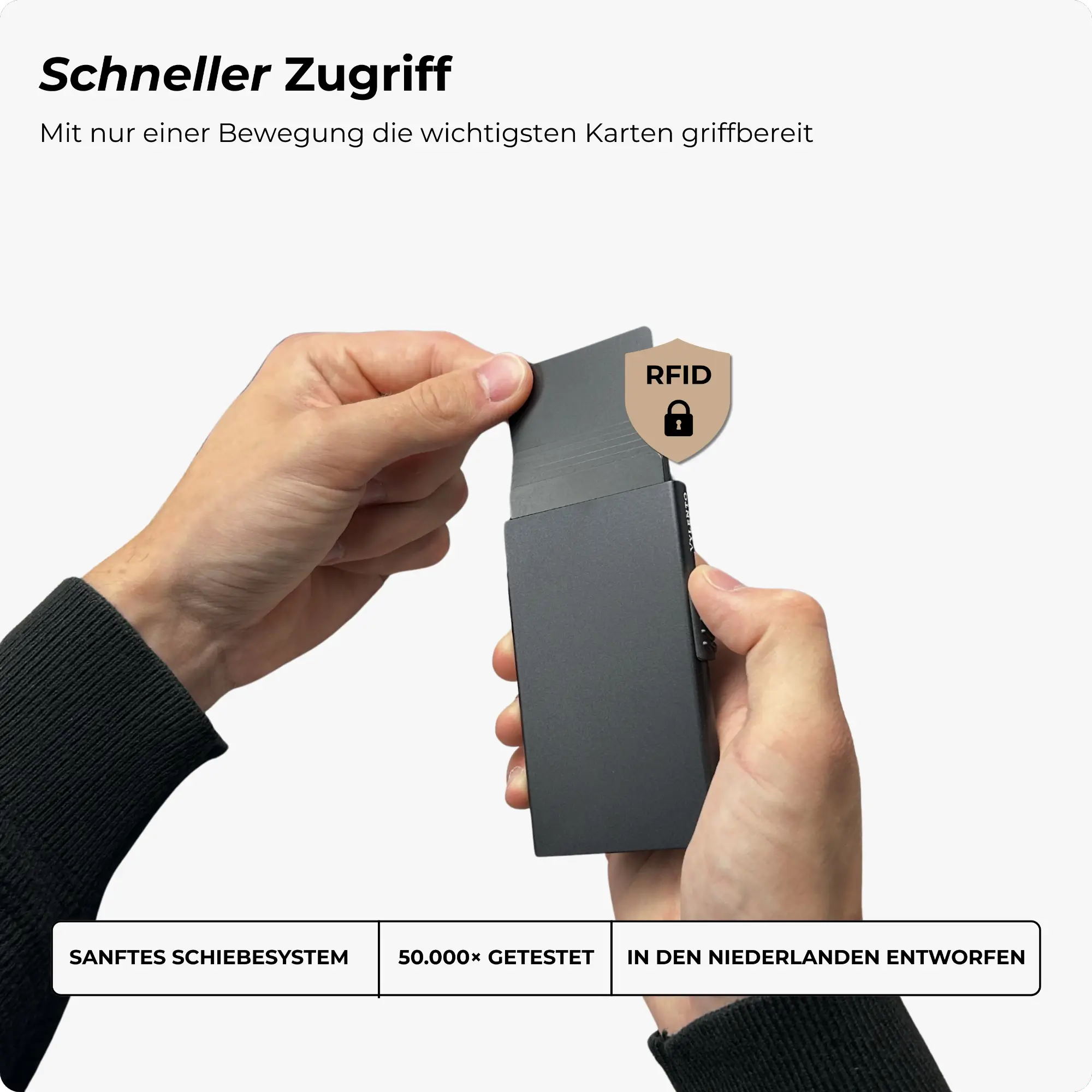 Explore Geldbörse - Metall schwarz
