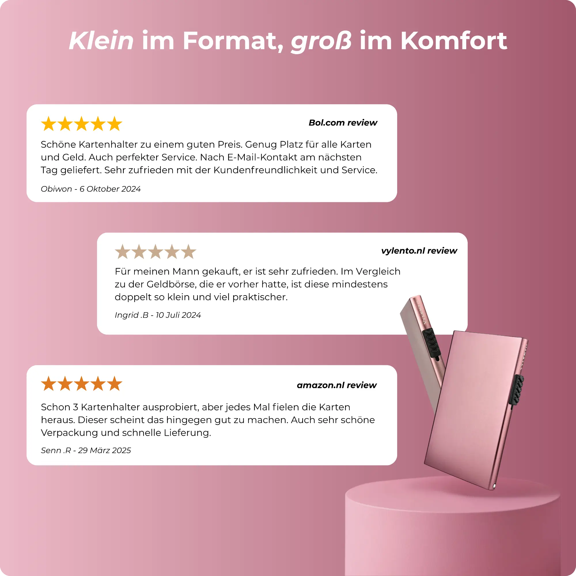 Explore Kartenetui Roségold