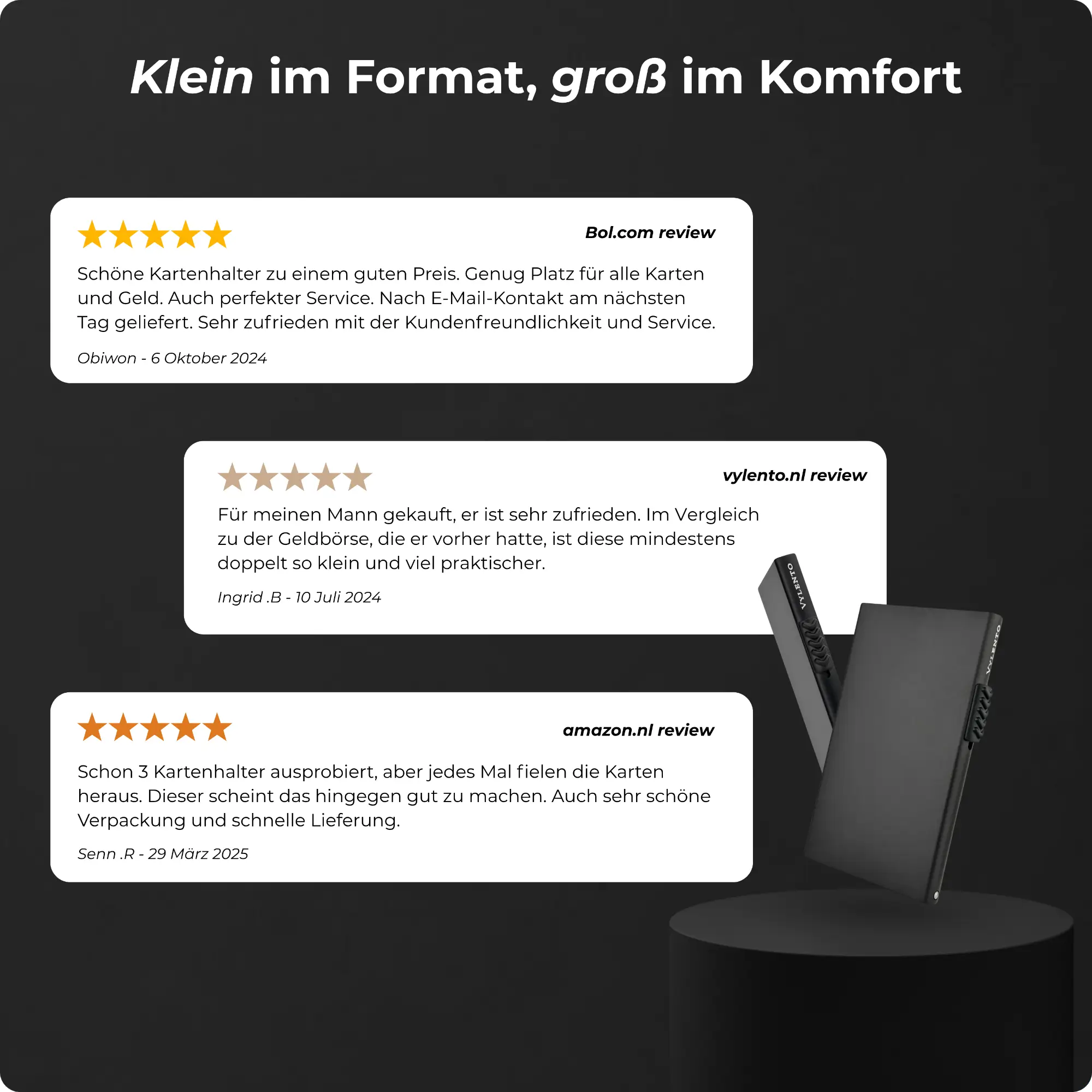 Explore Geldbörse - Metall schwarz