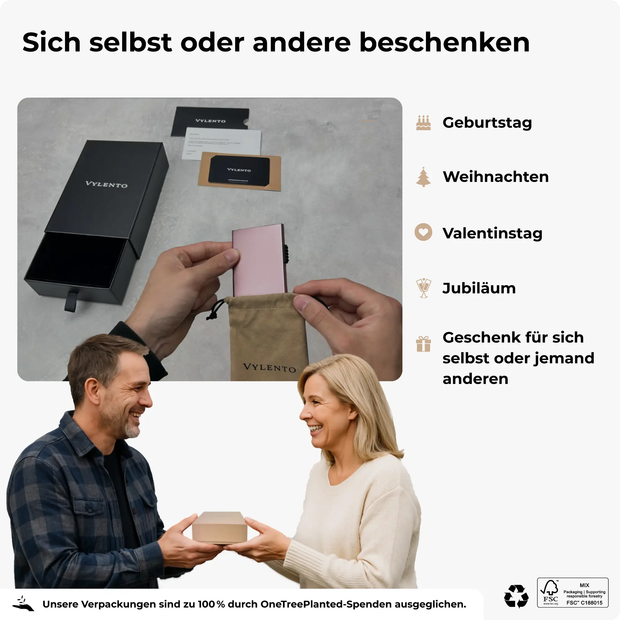 Explore Kartenetui Roségold