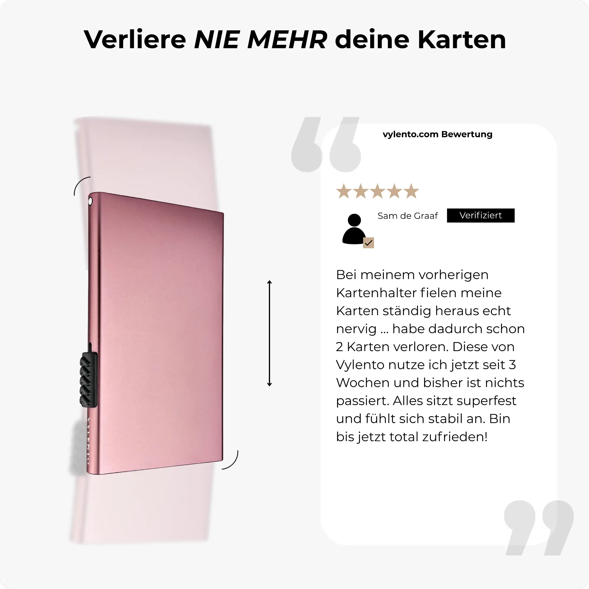 Explore Kartenetui Roségold