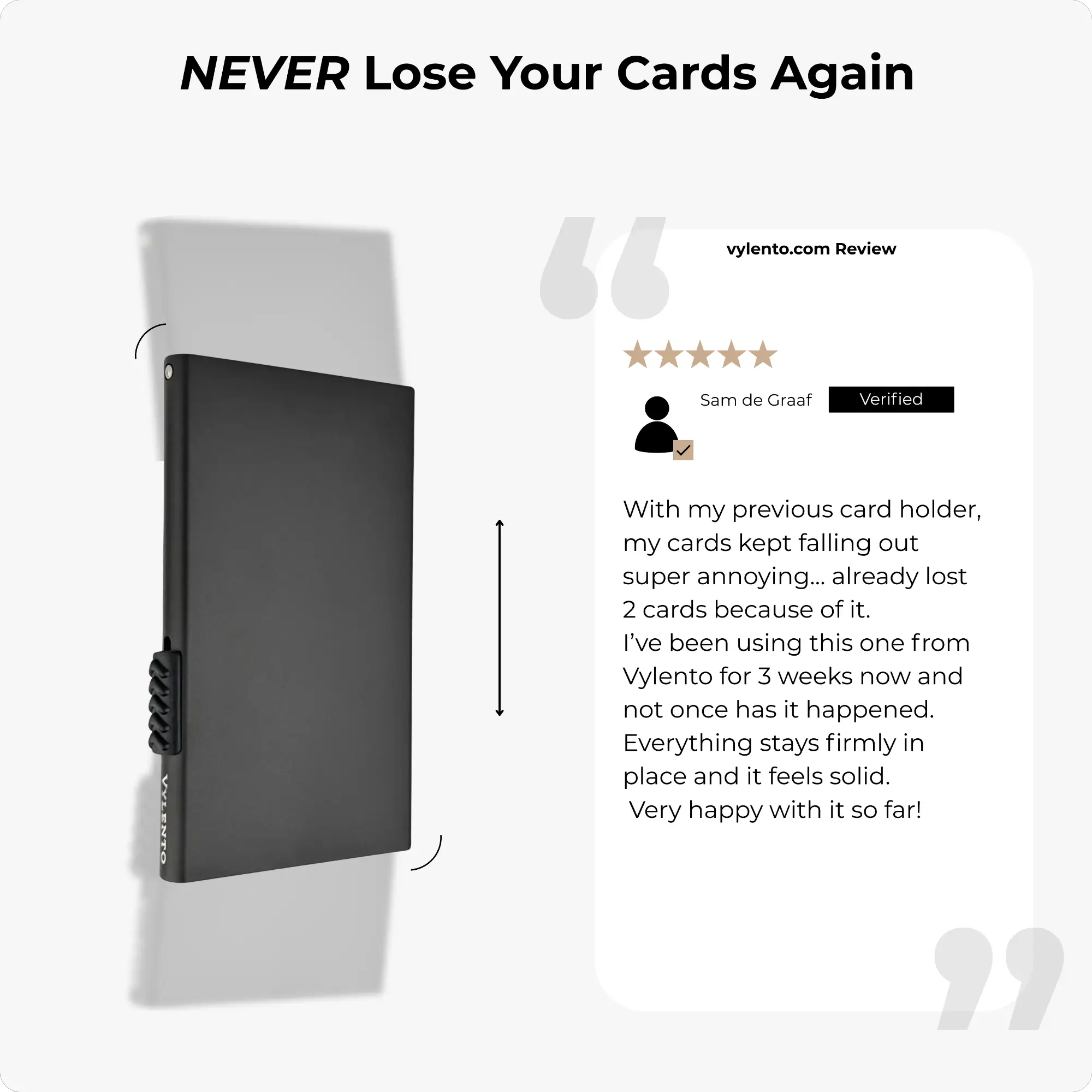 Explore Card Holder Metal Black