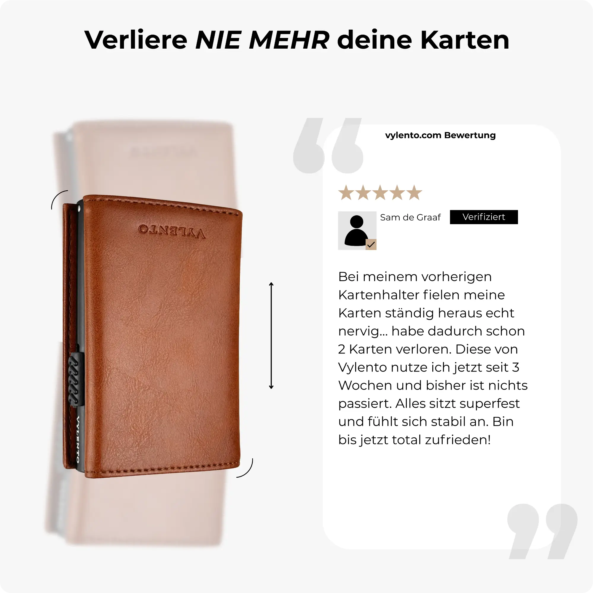 Expedition Kartenetui Cognac Braun