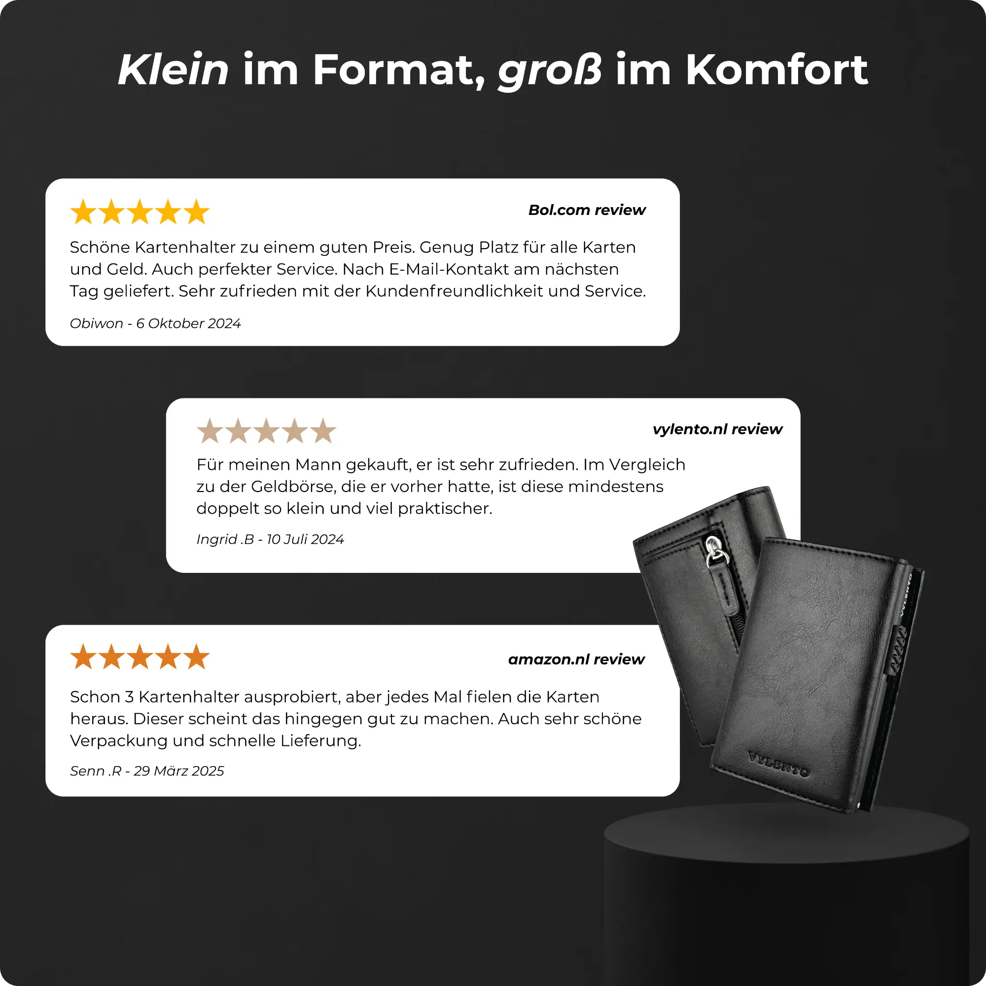 Expedition Kartenetui Mattschwarz