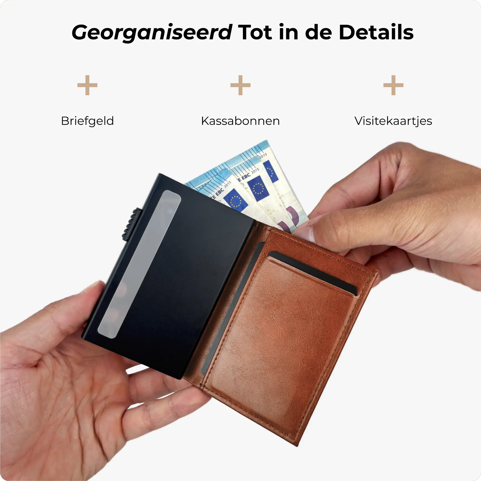 Discovery Pasjeshouder Cognac Bruin - Zonder Muntvak