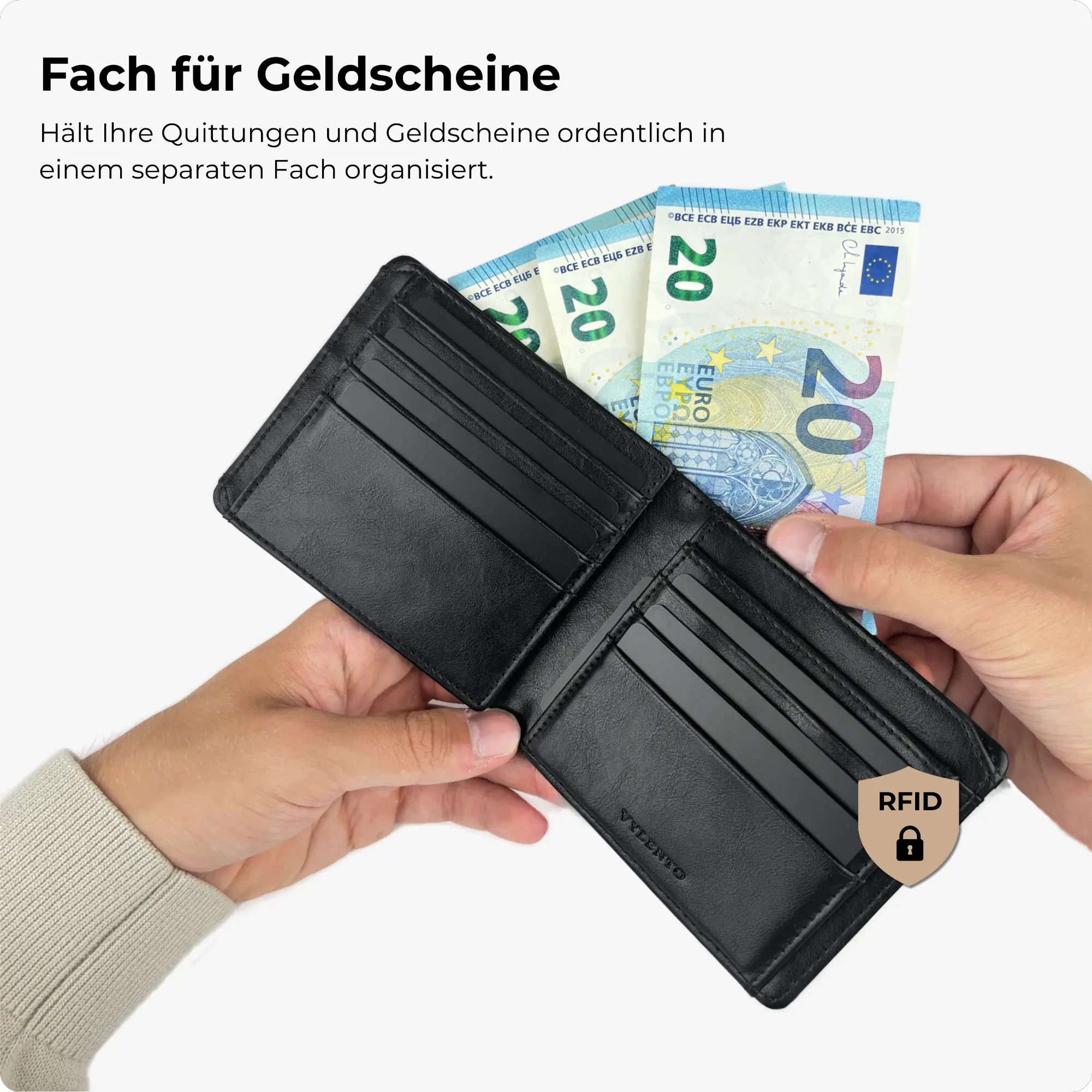 Venture Geldbörse Mattschwarz