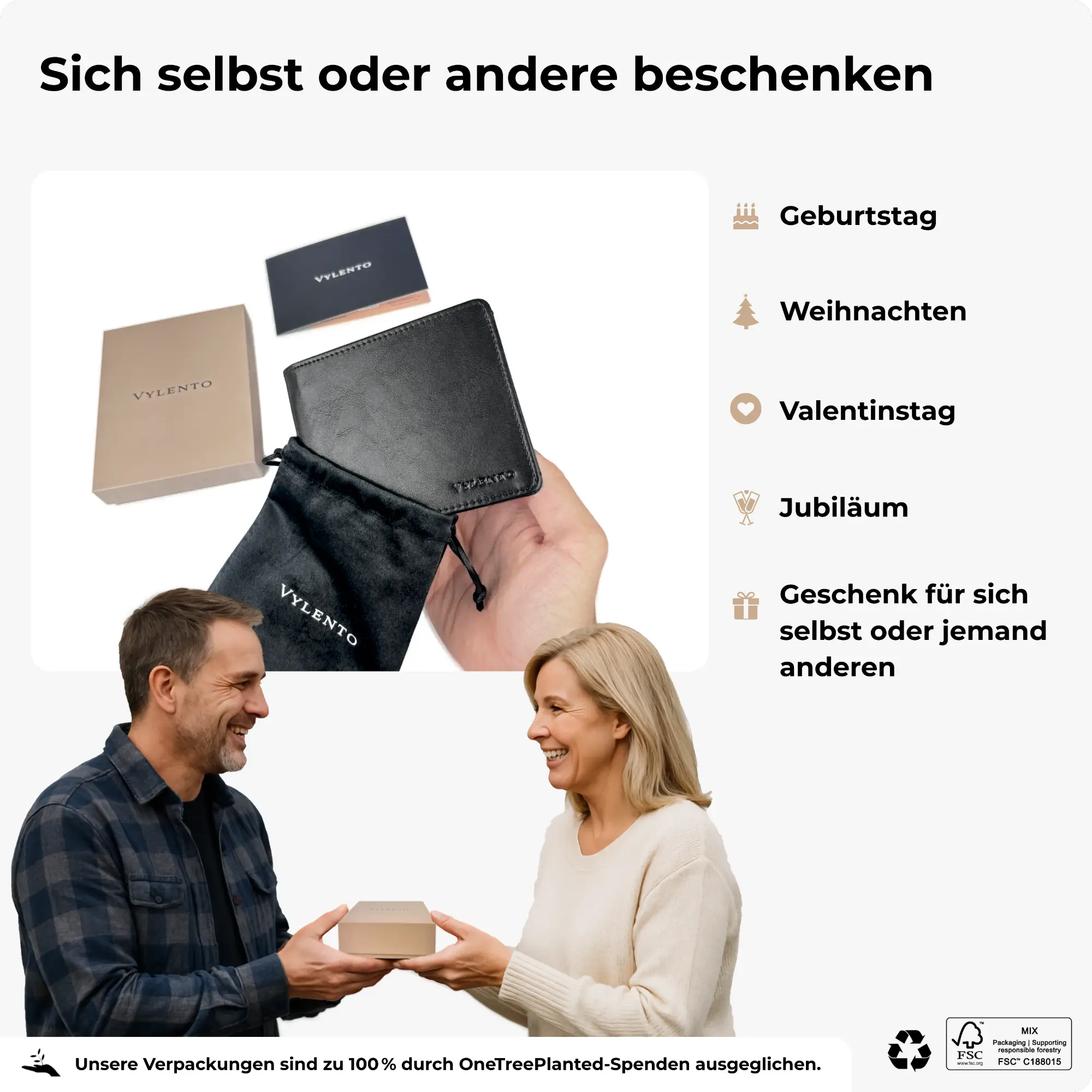 Venture Geldbörse Mattschwarz