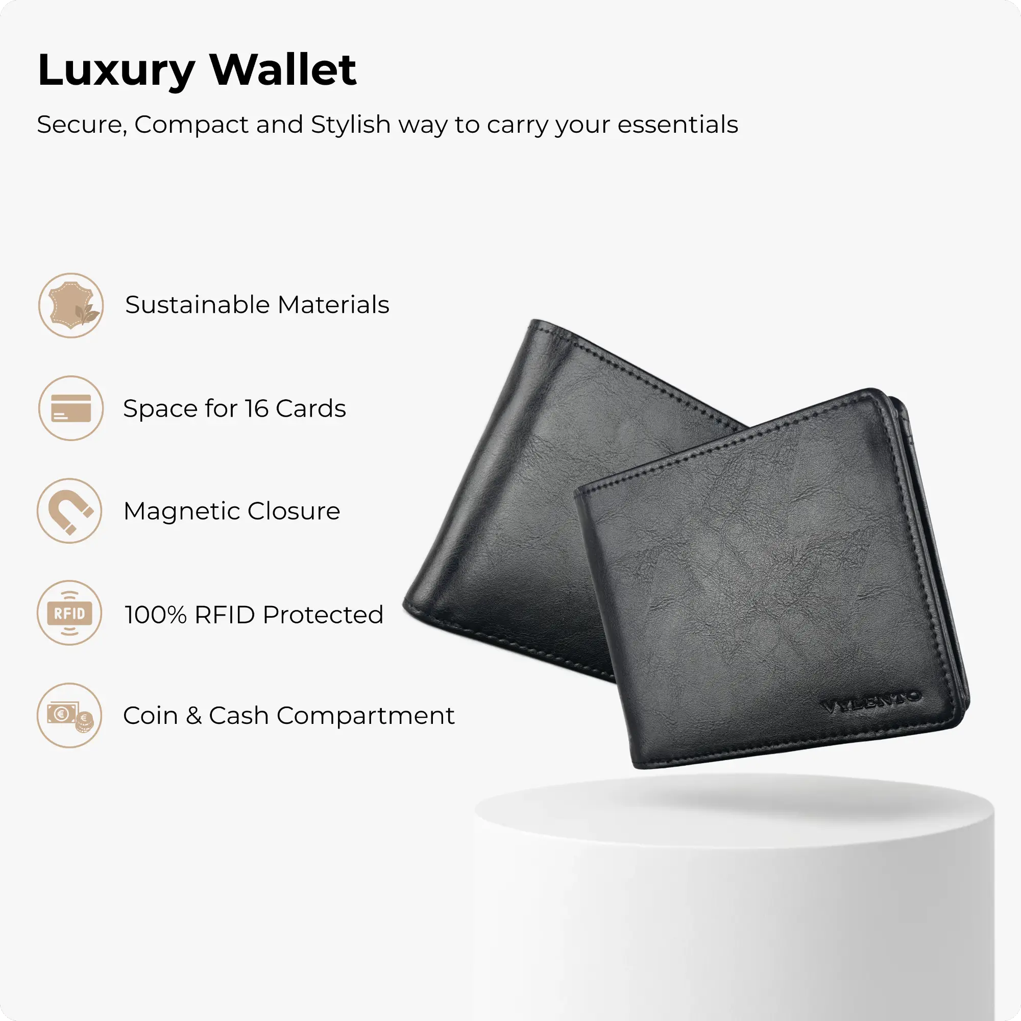 Venture Wallet Matte Black