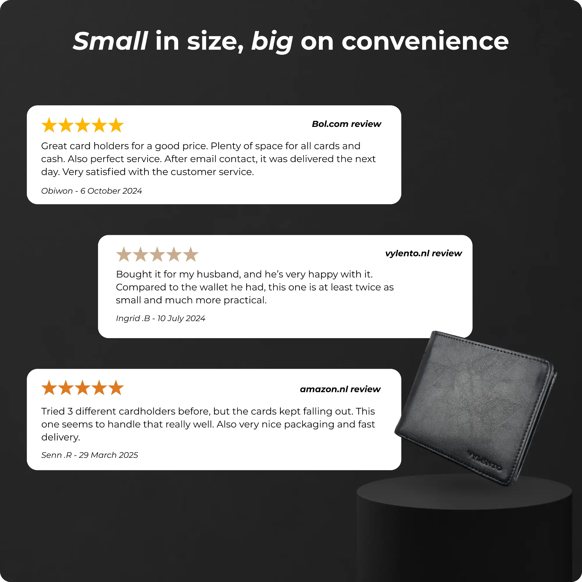 Venture Wallet Matte Black