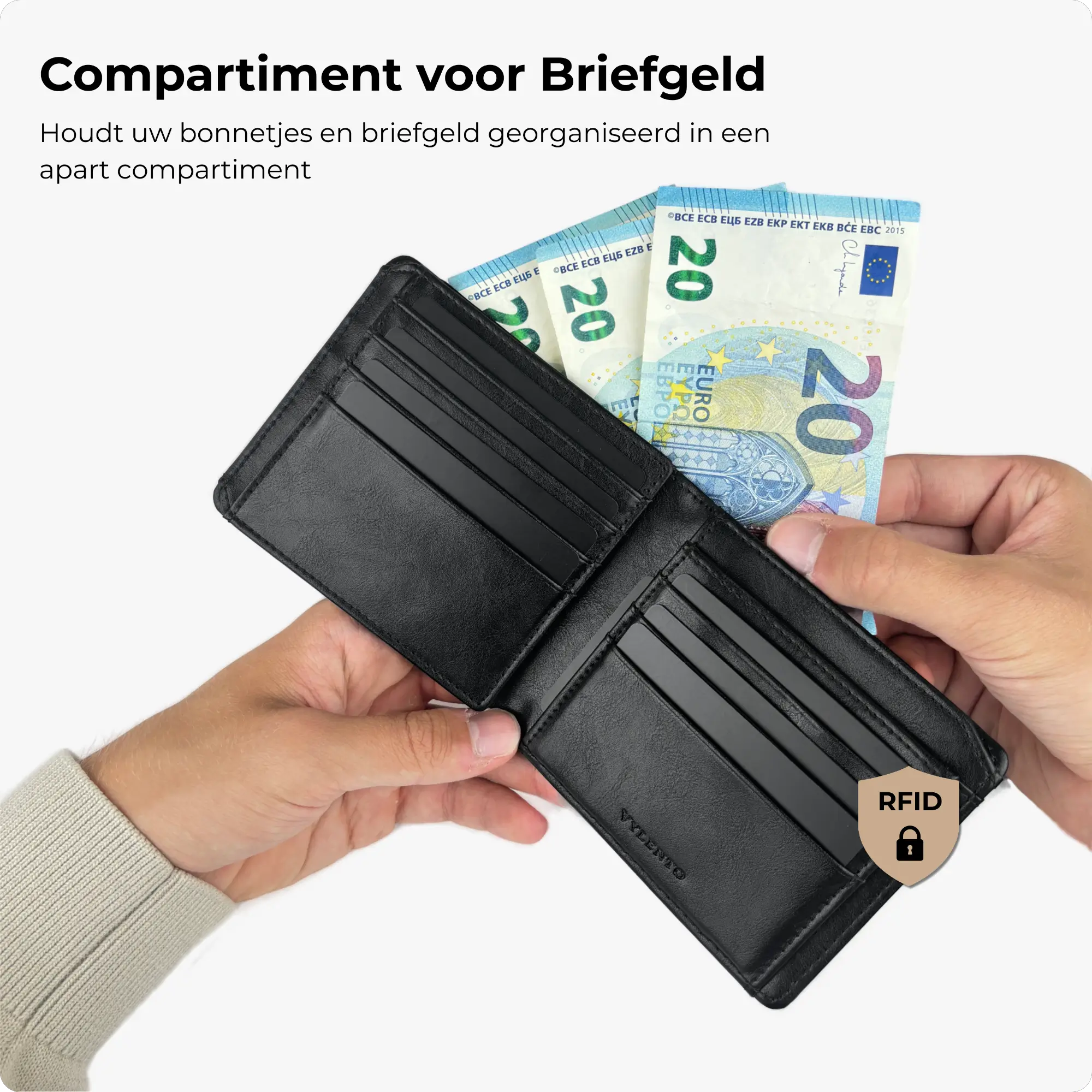 Venture Portemonnee Mat Zwart