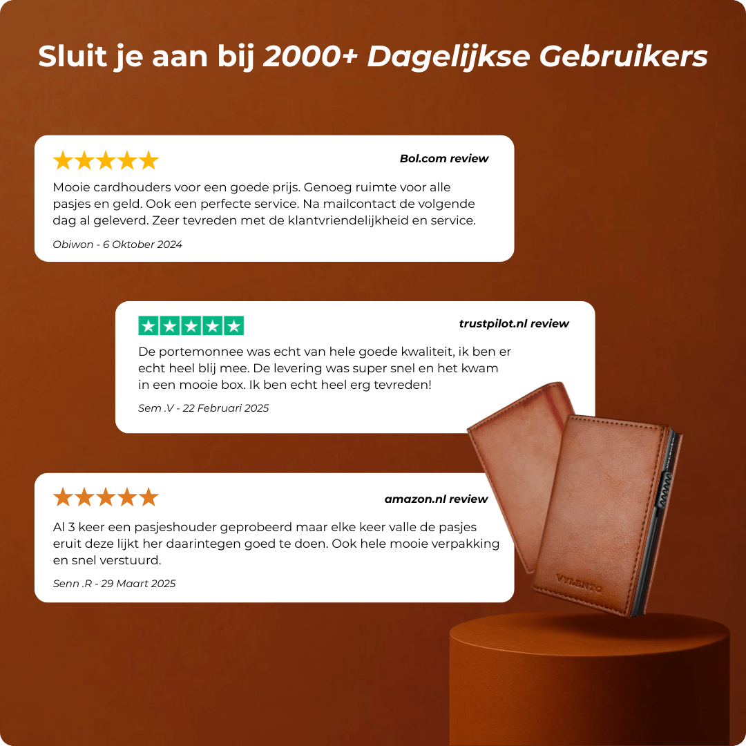 Discovery Pasjeshouder Cognac Bruin - Zonder Muntvak