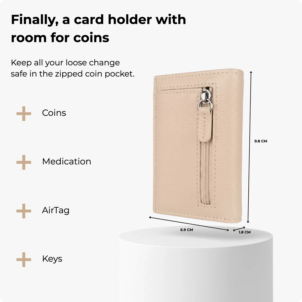 Discovery Card Holder One Pebble Beige