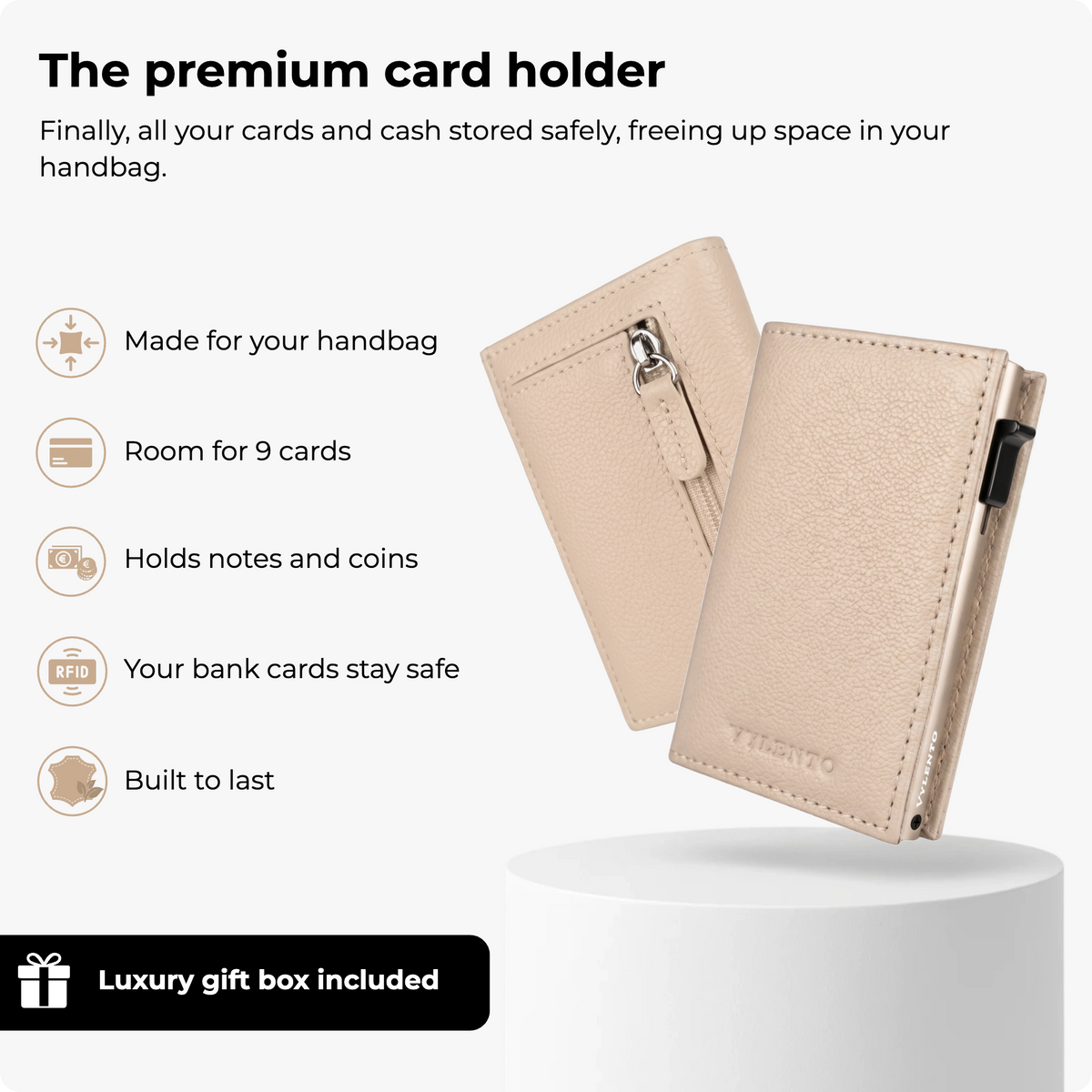 Discovery Card Holder One Pebble Beige