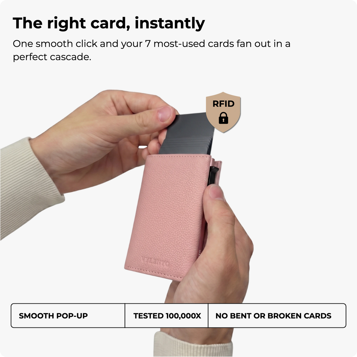 Vylento Expedition Card Holder One Pebble Pink, photo 5